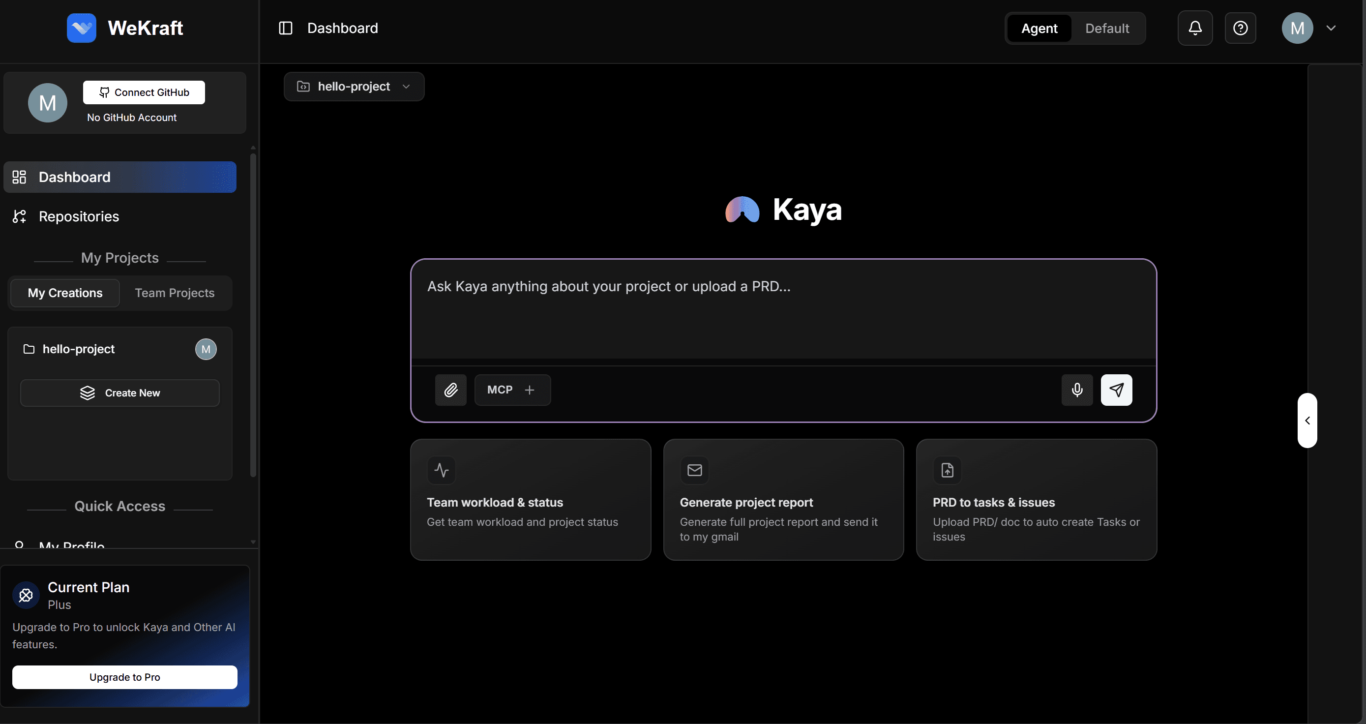 WeKraft Dashboard
